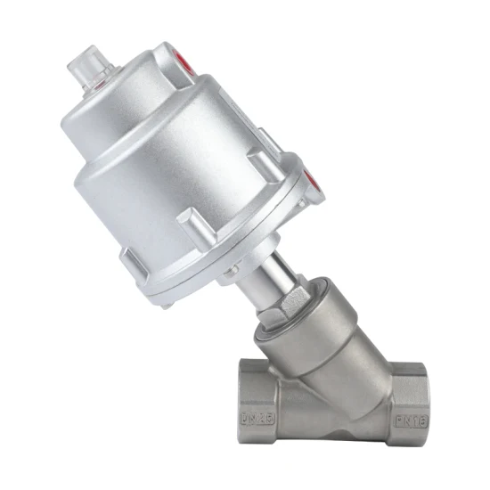 Valve sanitaire de siège d'angle de filetage de vis SS316 SS304 DN25 1 pouce